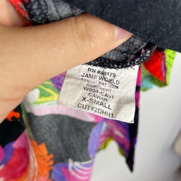 Jams World Caviar unique colorful artsy print blouse - Picture 9 of 9